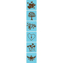 Set of 6 children's stencils, Hearts/ Pc.