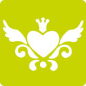 Set of 6 children's stencils, Hearts/ Pc.