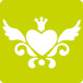 Set of 6 children's stencils, Hearts/ Pc.