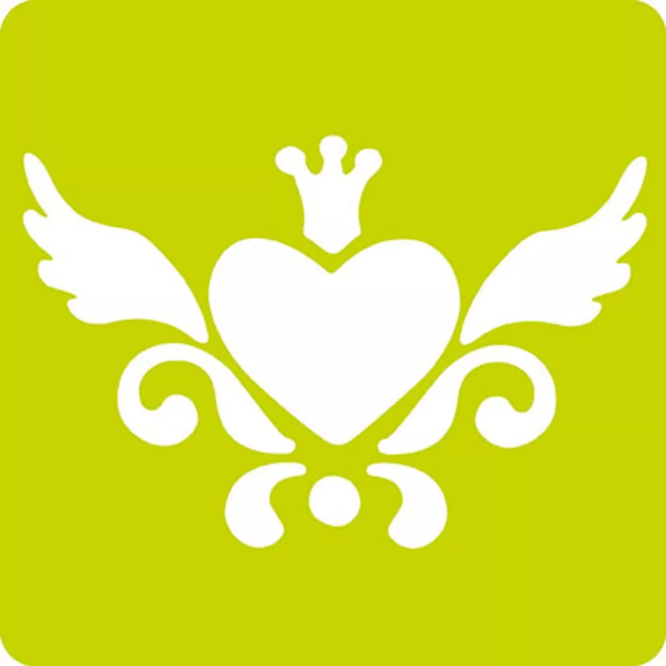 Set of 6 children's stencils, Hearts/...