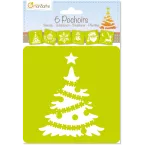 Set of 6 children's stencils, Christmas/ Pc.