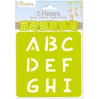Set of 6 children's stencils, Alphabet/ Pc.