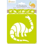 Set de 6 pochoirs enfants, Dinosaures/ Pce