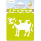 Set de 6 pochoirs enfants,...