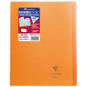 Cahier piqué Koverbook 24x32cm 48 pages grands carreaux couverture polypropylène transparent/ Pce