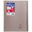 Cahier piqué Koverbook 24x32cm 48 pages grands carreaux couverture polypropylène transparent/ Pce