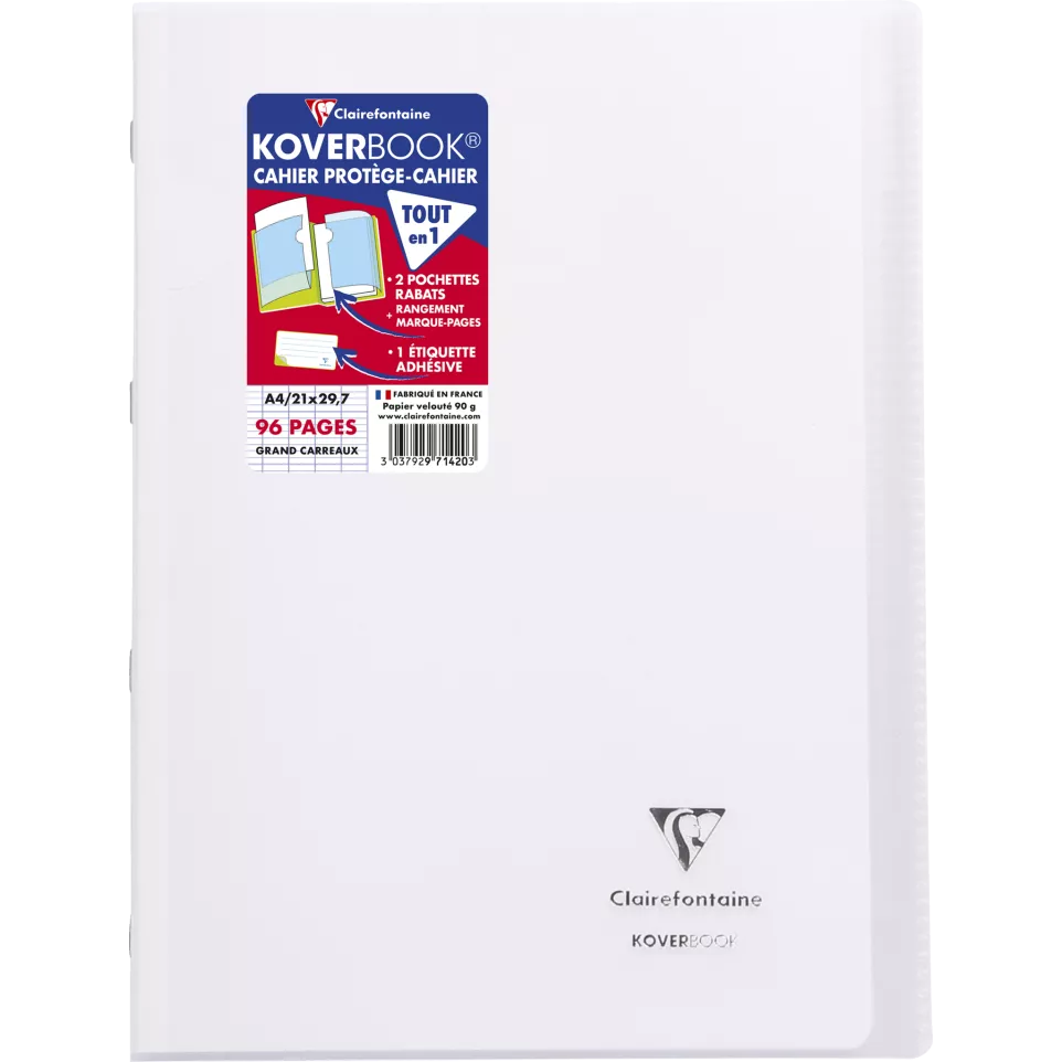 Cahier piqué Koverbook A4 96 pages...