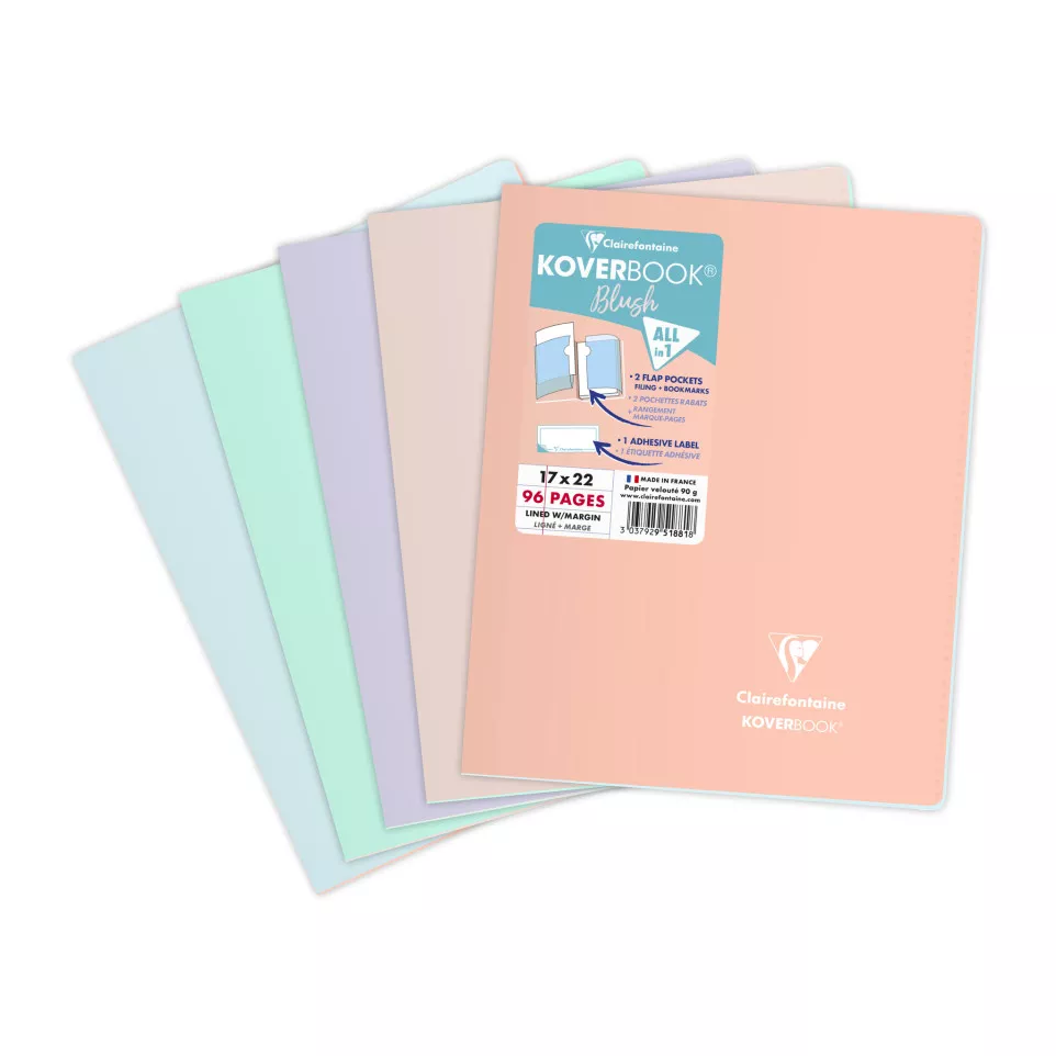 KoverBk Blush 17x22-48bl Lijn+KL ass/...