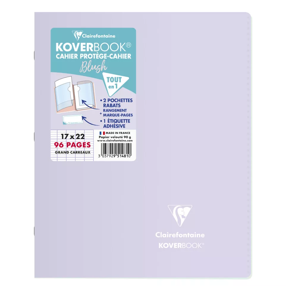 Cahier piqué Koverbook Blush 17x22cm...