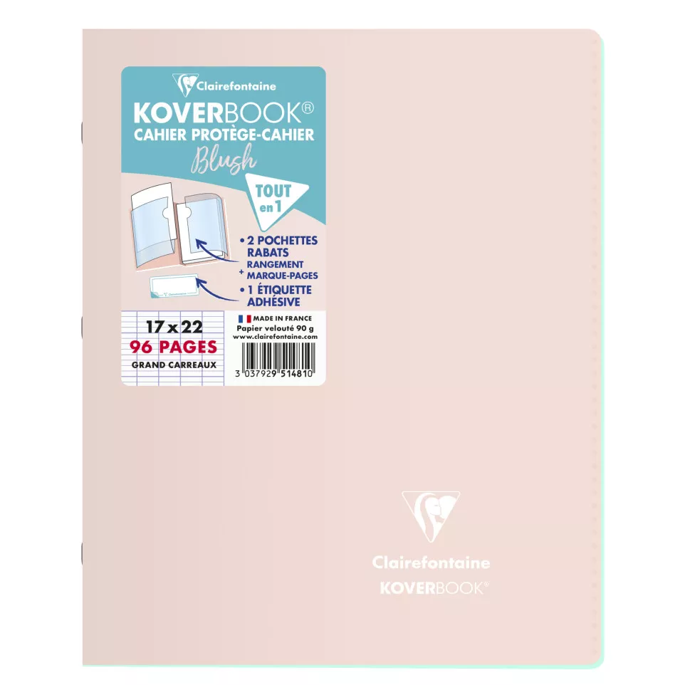 Cahier piqué Koverbook Blush 17x22cm...