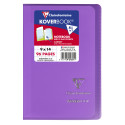 Carnet piqué Koverbook 9x14cm 96 pages petits carreaux couverture polypropylène transparent/ Pce