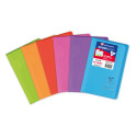 Carnet piqué Koverbook 9x14cm 96 pages petits carreaux couverture polypropylène transparent/ Pce