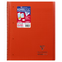 Cahier reliure intégrale enveloppante Koverbook A4+ 160 pages grands carreaux détachables perforé 4 trous couverture polypropylè