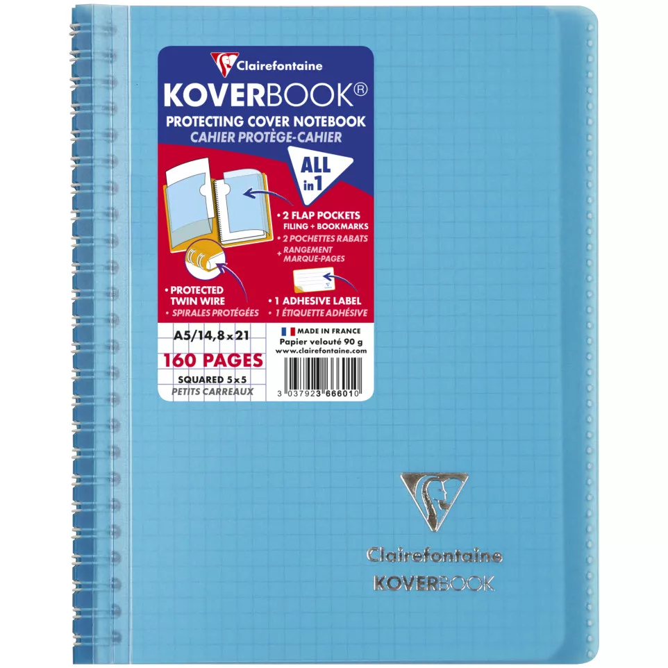 Koverbook wraparound- spir. A5 80bl...