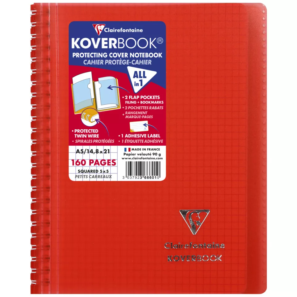 Koverbook wraparound- spir. A5 80bl...