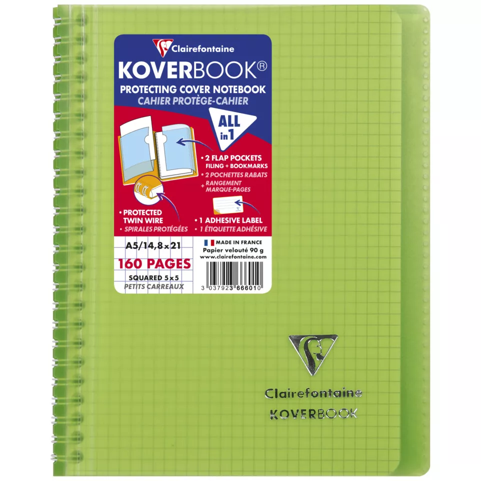 Koverbook wraparound- spir. A5 80bl...