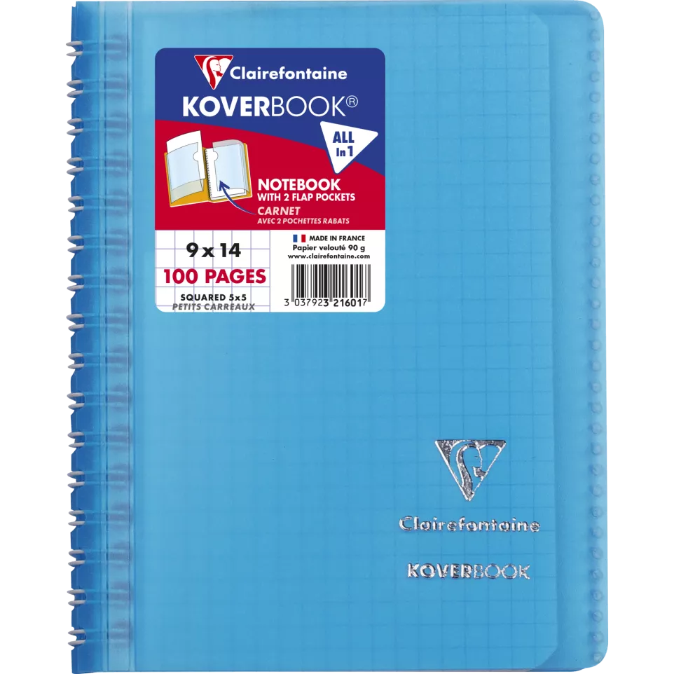 Koverbk spiraal PP 9-x14cm 90g 50bl...