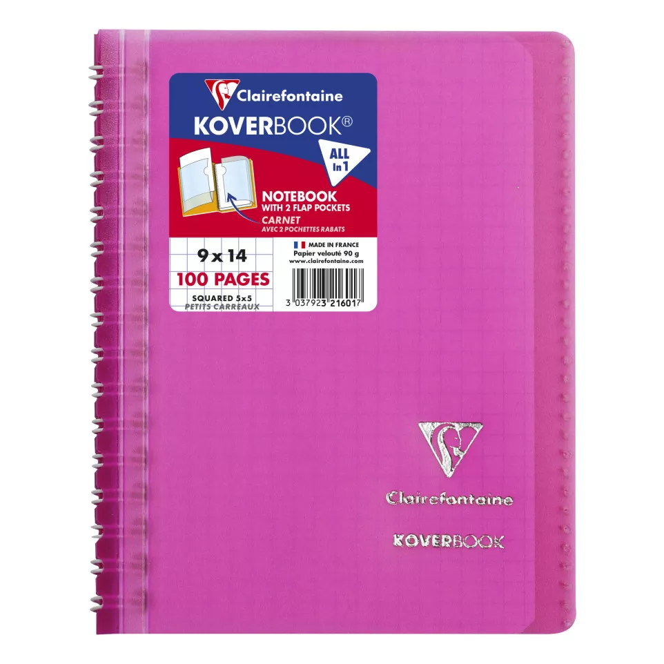 Koverbk spiraal PP 9-x14cm 90g 50bl...