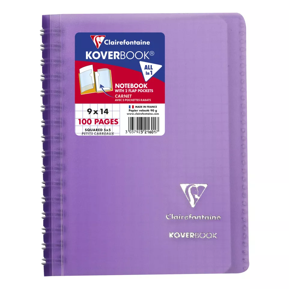 Koverbk spiraal PP 9-x14cm 90g 50bl...
