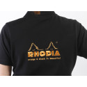 Rhodia polo Black logo Orange man L-/ St.