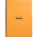 Notebook Rhodia Classic reliure intégrale 22,5x29,7 cm 160 pages petits carreaux 5x5 avec cadre en-tête détachables 80g/ Pce
