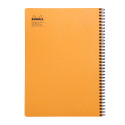 Notebook Rhodia Classic reliure intégrale 22,5x29,7 cm 160 pages petits carreaux 5x5 avec cadre en-tête détachables 80g/ Pce