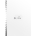 Notebook Rhodia Classic reliure intégrale 22,5x29,7 cm 160 pages petits carreaux 5x5 avec cadre en-tête détachables 80g/ Pce