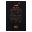 Rhodia Black Head Stapled Pad No19, 5x5 Squared, A4+/ Pc.