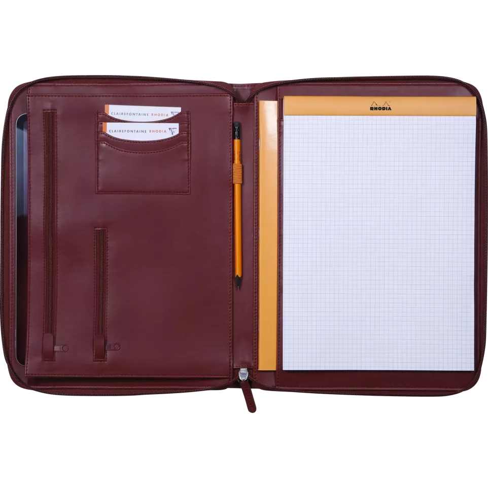 Rhodia large zipped-portfolio...