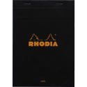 Rhodia Black Stapled Pad No16, 80sh, Lined and Margin, A5/ Pc.