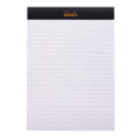 Rhodia Black Stapled Pad No16, 80sh, Lined and Margin, A5/ Pc.