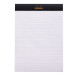 Rhodia Black Stapled Pad No16, 80sh, Lined and Margin, A5/ Pc.