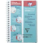 Carnet de vocabulaire reliure intégrale Koverbook 11x17cm 100 pages ligné + marge centrale couverture polypropylène transparent/