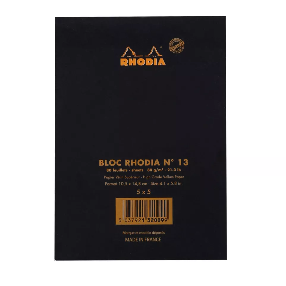 Rhodia blok Black N°-13 80bl 80g...