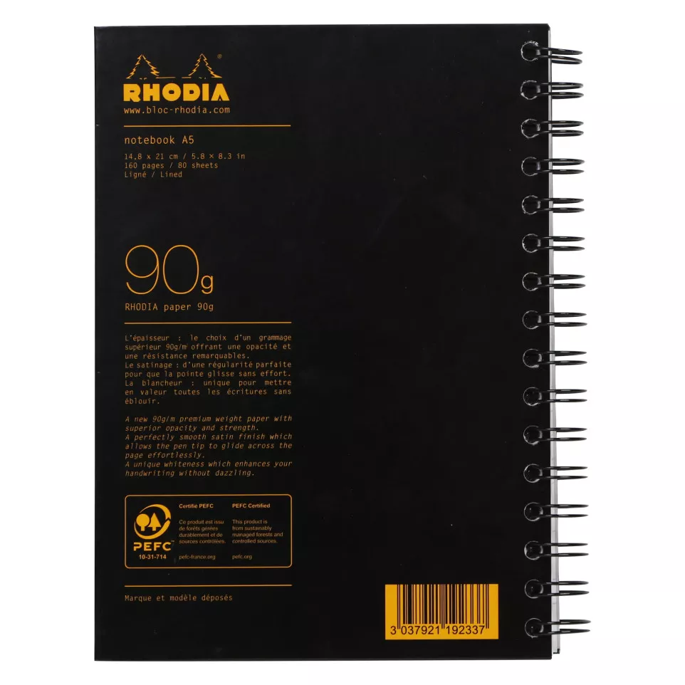 Rhodia Bus.Notebk sp-ir.A5 80bl 90g...