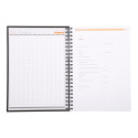 Notebook Rhodia Reliure intégrale rembordée rigide A4 160 pages ligné + marge et cadre en-tête./ Pce