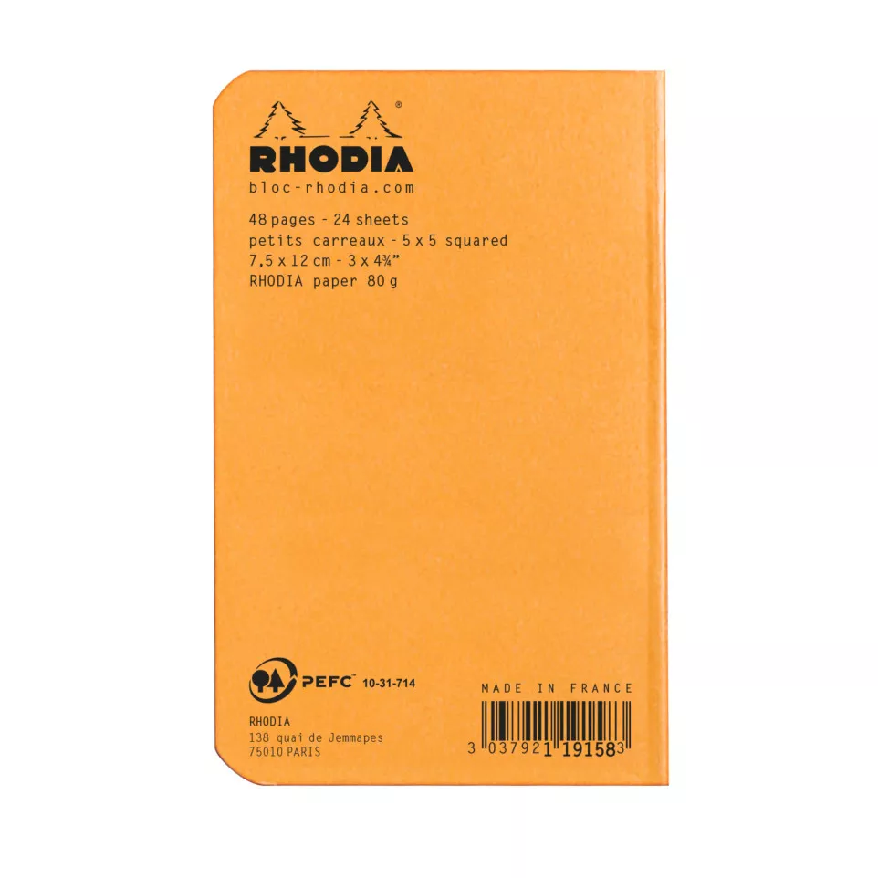 Notitiebk Orange 7,5-x12 24bl 80g...