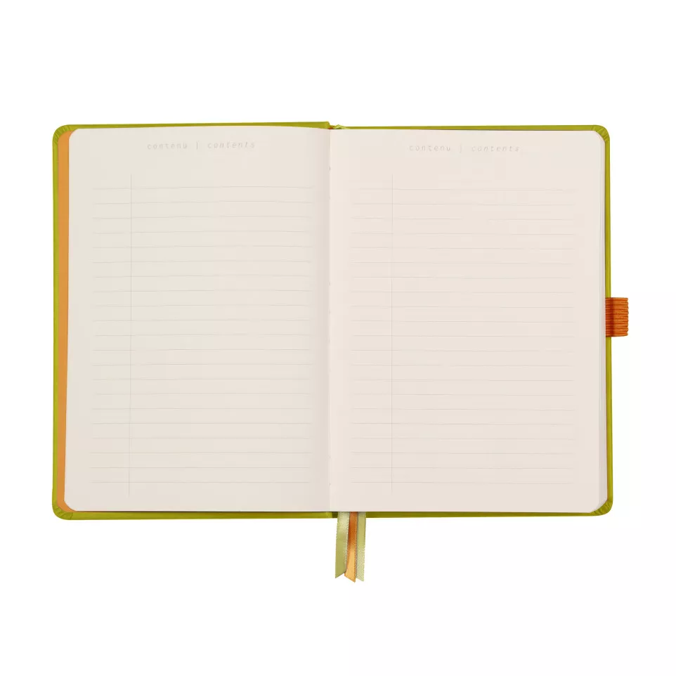 Rhodia Glbk hardc A5- 120bl 90g DOT...