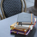 Rhodia Glbk hardc A5- 120bl 90g DOT zwart/ St.
