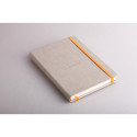 Rhodiarama carnet rembordé rigide A5 192 pages ligné papier ivoire 90g fermeture élastique/ Pce