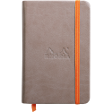 Rhodiarama carnet rembordé rigide 9x14 cm 192 pages uni papier ivoire 90g fermeture élastique/ Pce