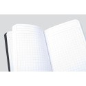 Rhodia Unlimited O&B 9x14 cm 120 pages petits carreaux 5x5 avec cadre en-tête microperforé avec élastique en présentoir de 20 pi