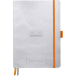 RHODIA GOALBOOK SOFT- WIT A5 DOT ZILVER/ St.