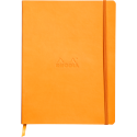 Rhodiarama carnet souple 19x25 cm 160 pages ligné papier ivoire 90g fermeture élastique/ Pce