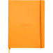 Rhodiarama carnet souple 19x25 cm 160 pages ligné papier ivoire 90g fermeture élastique/ Pce