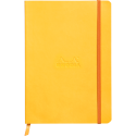 Rhodiarama carnet souple A5 160 pages ligné papier ivoire 90g fermeture élastique/ Pce