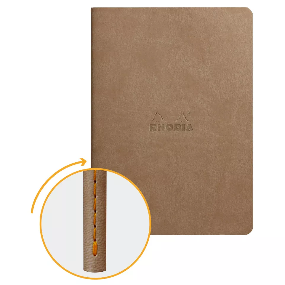 Rhodiarama A5 64bl 90g DOT taupe-/ St.