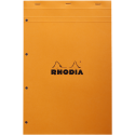 Bloc agrafé Rhodia N°20 21x31,8 cm petits carreaux 5x5 80 feuillets perforation 4 trous 80g/ Pce