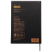 Brochure rembordé rigide Rhodiactive 90g A5 192 pages ligné avec cadre ruban marque-page coins prédécoupés/ Pce