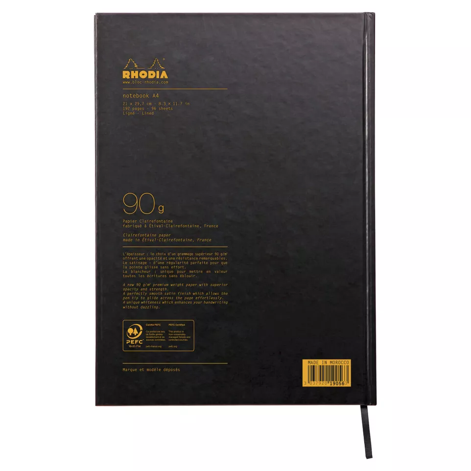Rhodiactive Ntbk Bla-ckA4+ 96bl 90g...
